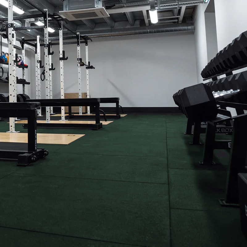 LOSETA DE CAUCHO Maciza 1x1m | 15mm | SUPERFICIE LISA | DENSIDAD PLUS + | Verde | Suelo Gimnasio | Peso libre | Crossfit | Parque infantil |